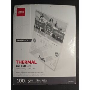 Office Depot Laminating Pouches Letter 9"X11.5 100